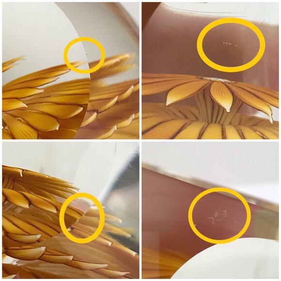 Perthshire 1986G Golden Dahlia Layered Petal Lampwork Flower Faceted Paperweight - Picture 9 of 12